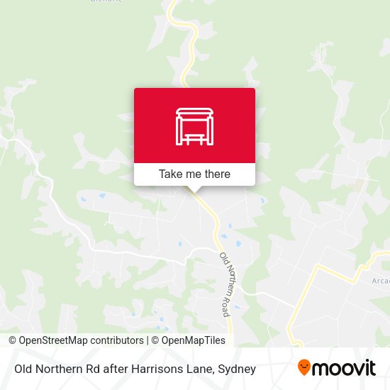 Old Northern Rd after Harrisons Lane map