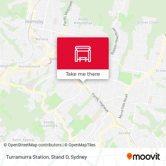 Turramurra Station, Stand D map