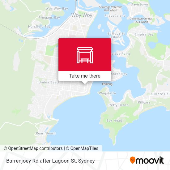Barrenjoey Rd after Lagoon St map