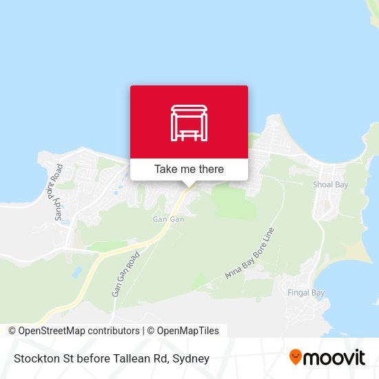 Stockton St before Tallean Rd map