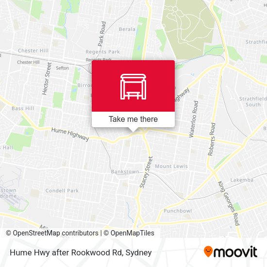 Hume Hwy after Rookwood Rd map