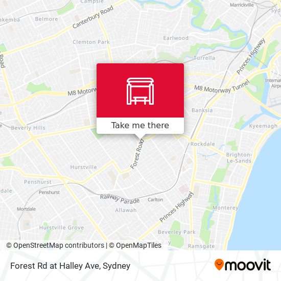 Forest Rd at Halley Ave map