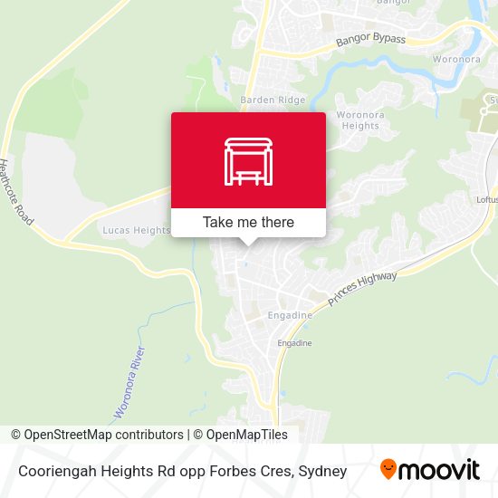 Cooriengah Heights Rd opp Forbes Cres map