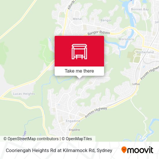 Cooriengah Heights Rd at Kilmarnock Rd map