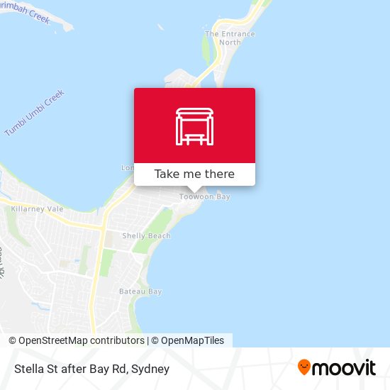 Stella St after Bay Rd map