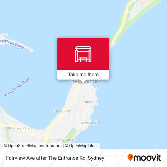 Fairview Ave after The Entrance Rd map