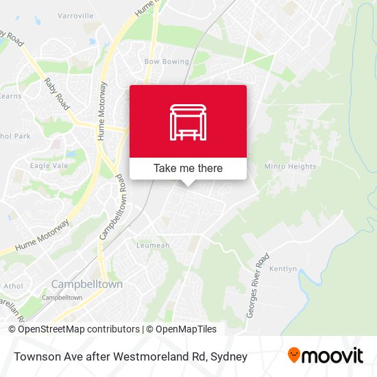 Townson Ave after Westmoreland Rd map
