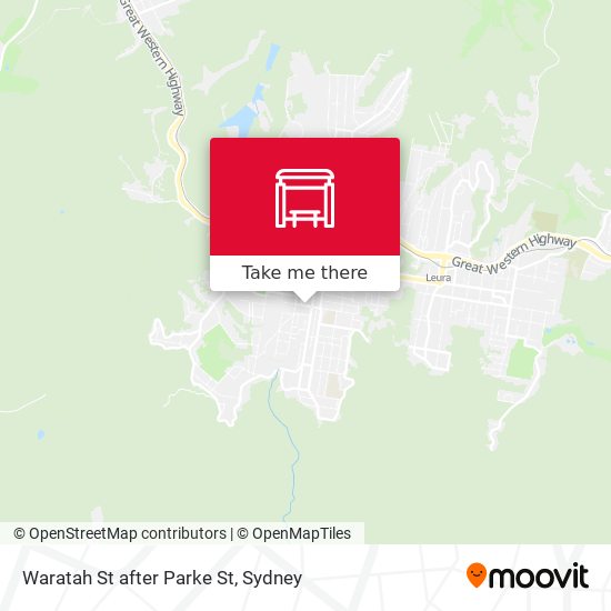 Waratah St after Parke St map