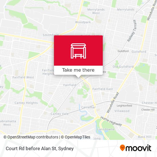 Court Rd before Alan St map