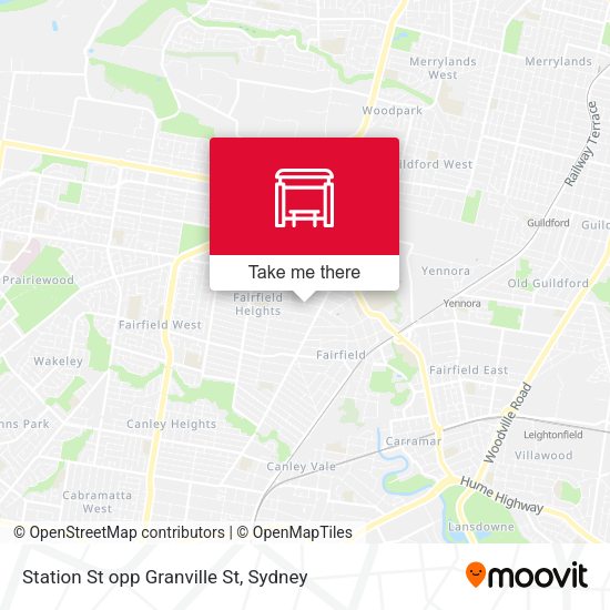 Station St opp Granville St map
