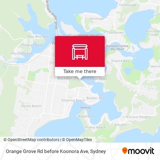 Orange Grove Rd before Koonora Ave map