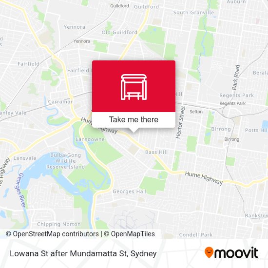 Lowana St after Mundamatta St map
