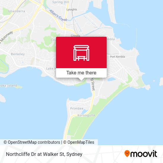 Northcliffe Dr at Walker St map