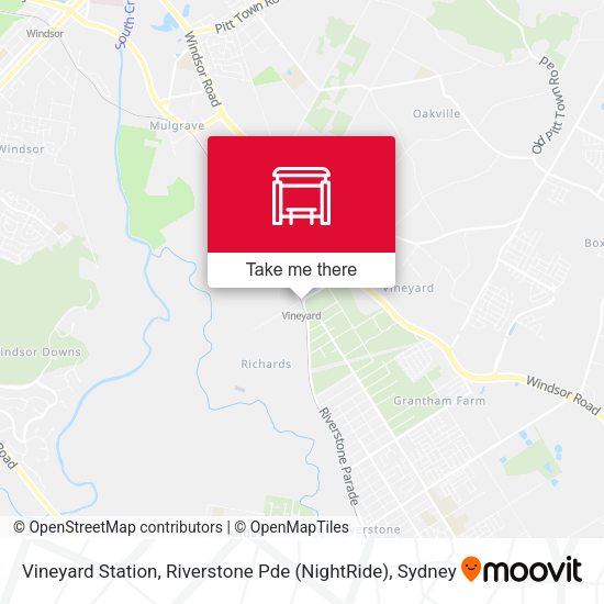 Vineyard Station, Riverstone Pde (NightRide) map