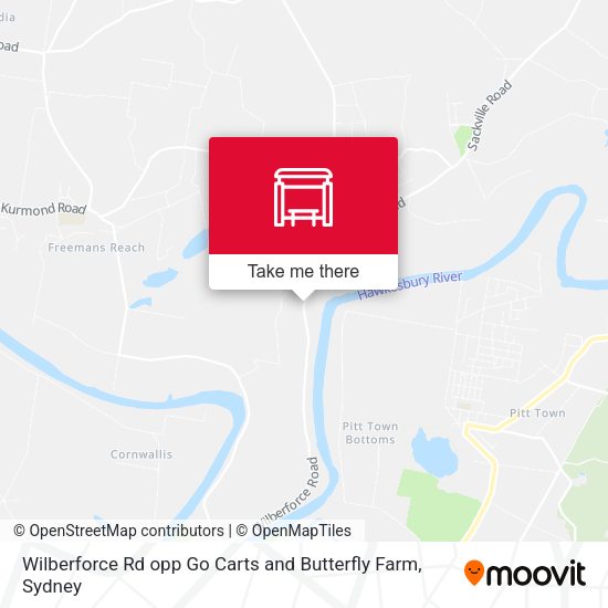 Wilberforce Rd opp Go Carts and Butterfly Farm map