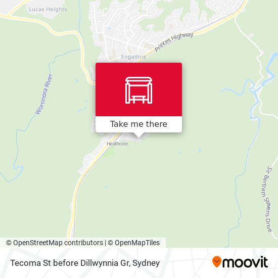 Tecoma St before Dillwynnia Gr map