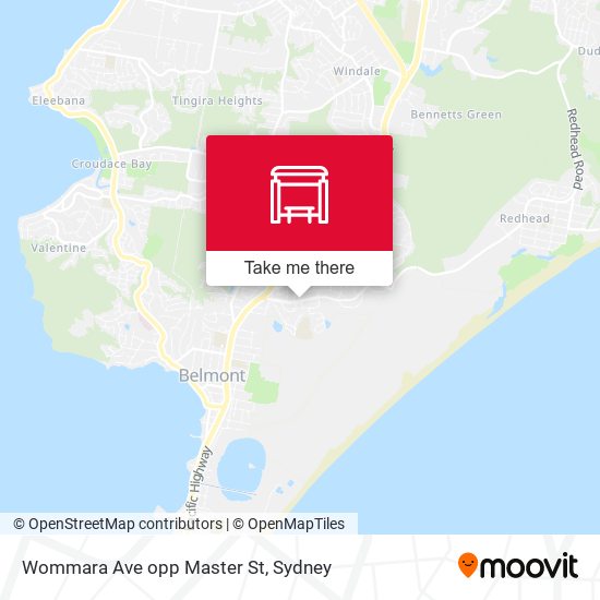 Wommara Ave opp Master St map
