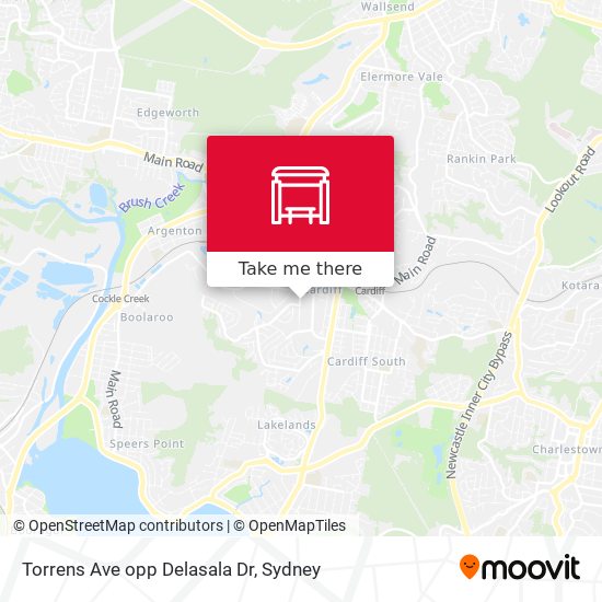 Mapa Torrens Ave opp Delasala Dr