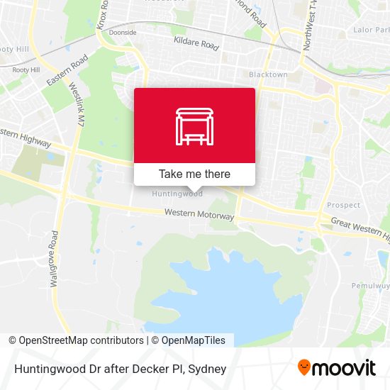 Huntingwood Dr after Decker Pl map