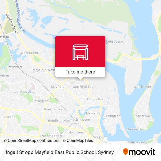 Ingall St opp Mayfield East Public School map