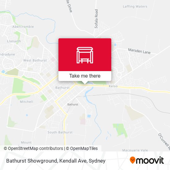 Bathurst Showground, Kendall Ave map