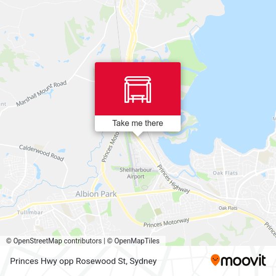 Princes Hwy opp Rosewood St map