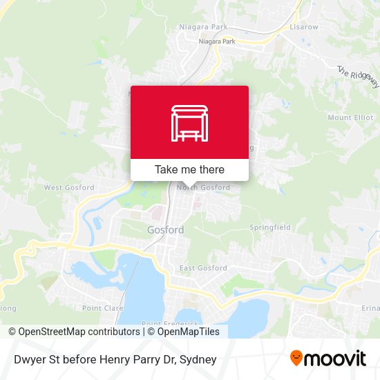 Dwyer St before Henry Parry Dr map