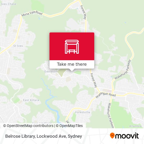 Belrose Library, Lockwood Ave map