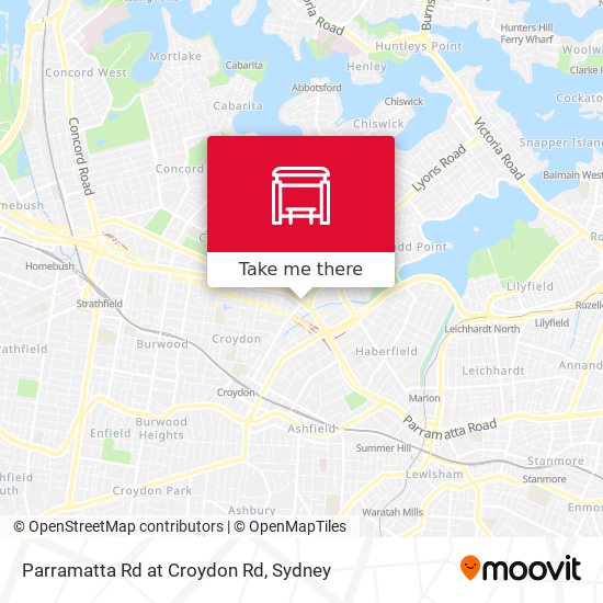 Mapa Parramatta Rd at Croydon Rd