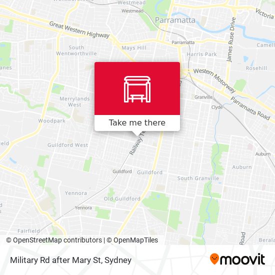 Military Rd after Mary St map