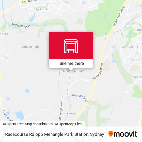 Racecourse Rd opp Menangle Park Station map