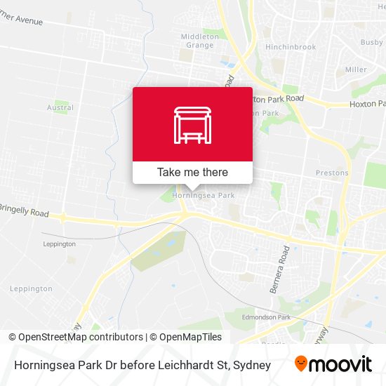 Horningsea Park Dr before Leichhardt St map