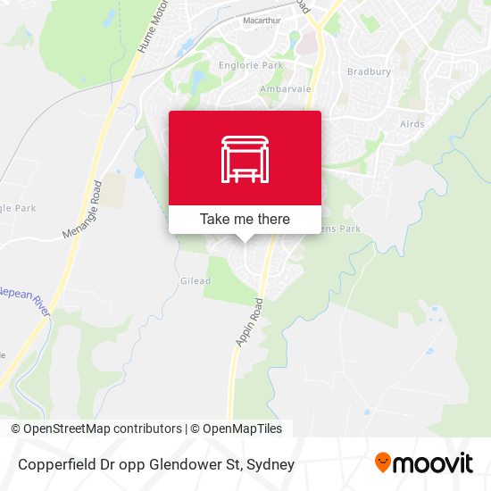 Copperfield Dr opp Glendower St map