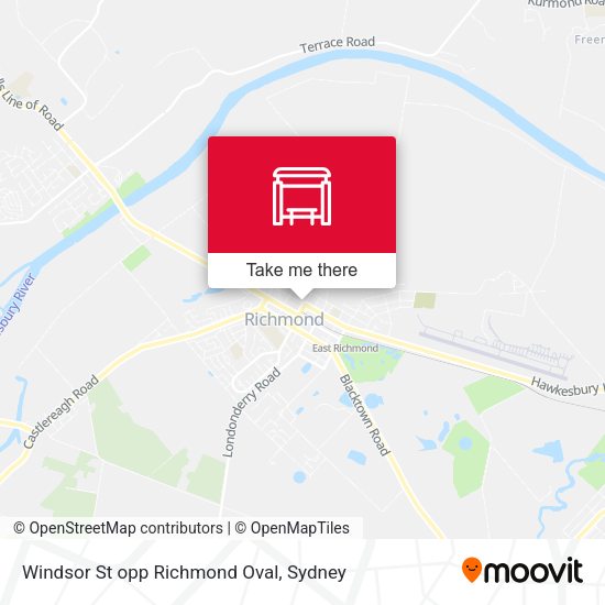 Windsor St opp Richmond Oval map