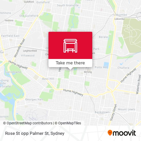 Rose St opp Palmer St map