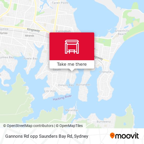 Gannons Rd opp Saunders Bay Rd map