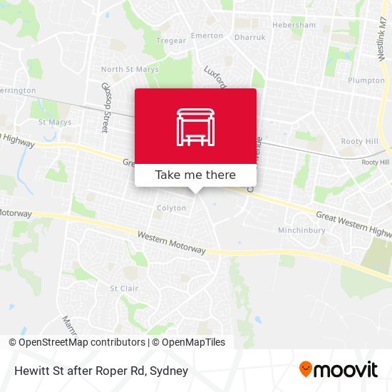 Hewitt St after Roper Rd map