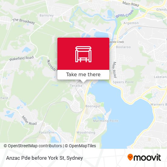 Anzac Pde before York St map