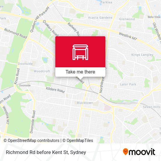 Richmond Rd before Kent St map