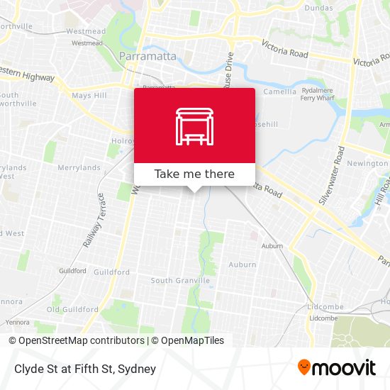 Clyde St at Fifth St map