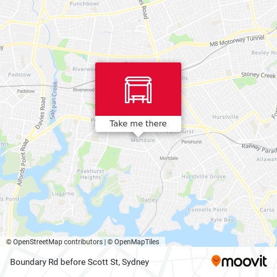 Boundary Rd before Scott St map