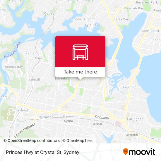 Princes Hwy at Crystal St map