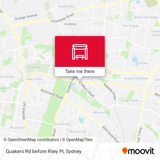Quakers Rd before Riley Pl map