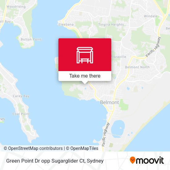 Green Point Dr opp Sugarglider Ct map