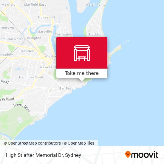 High St after Memorial Dr map