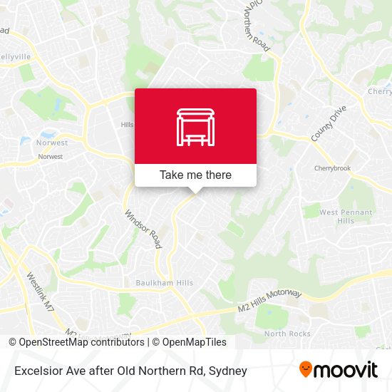 Excelsior Ave after Old Northern Rd map