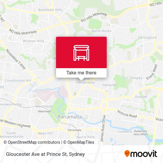 Gloucester Ave at Prince St map