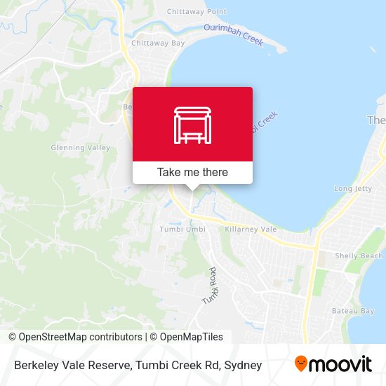 Berkeley Vale Reserve, Tumbi Creek Rd map