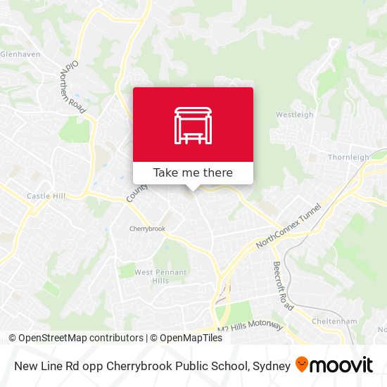 New Line Rd opp Cherrybrook Public School map