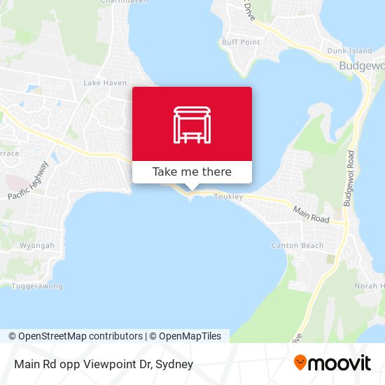 Main Rd opp Viewpoint Dr map